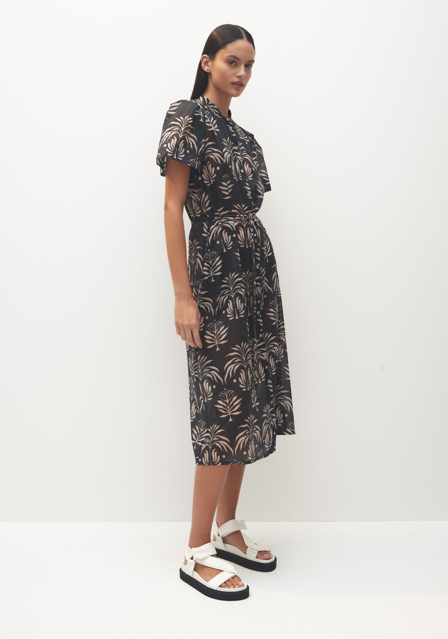 Kalea Shirt Dress Black
