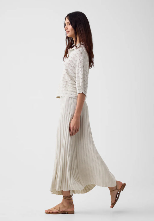 Calista Knit Skirt - Silver