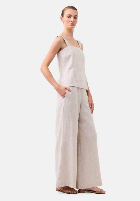 Kari Linen Pant - Pebble