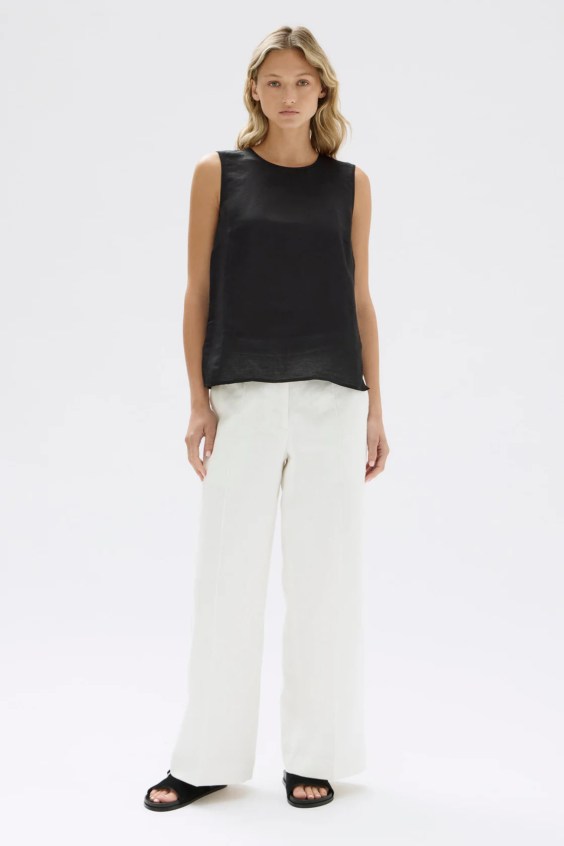 Sabrina Silk Blend Tunic - Black