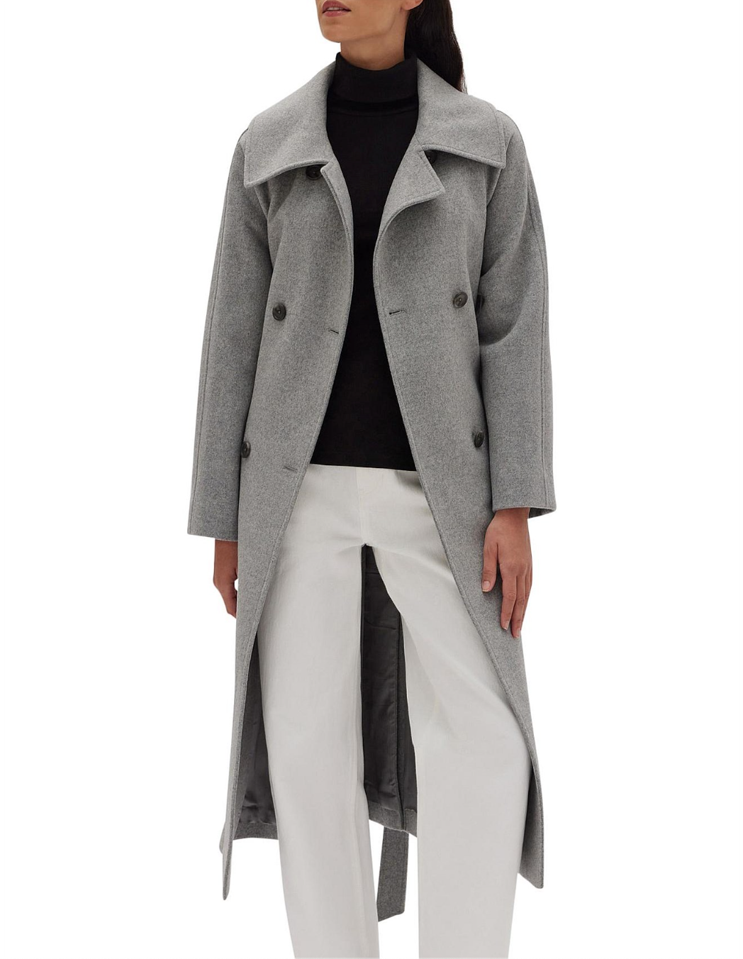 Cocoon Coat - Grey Marle