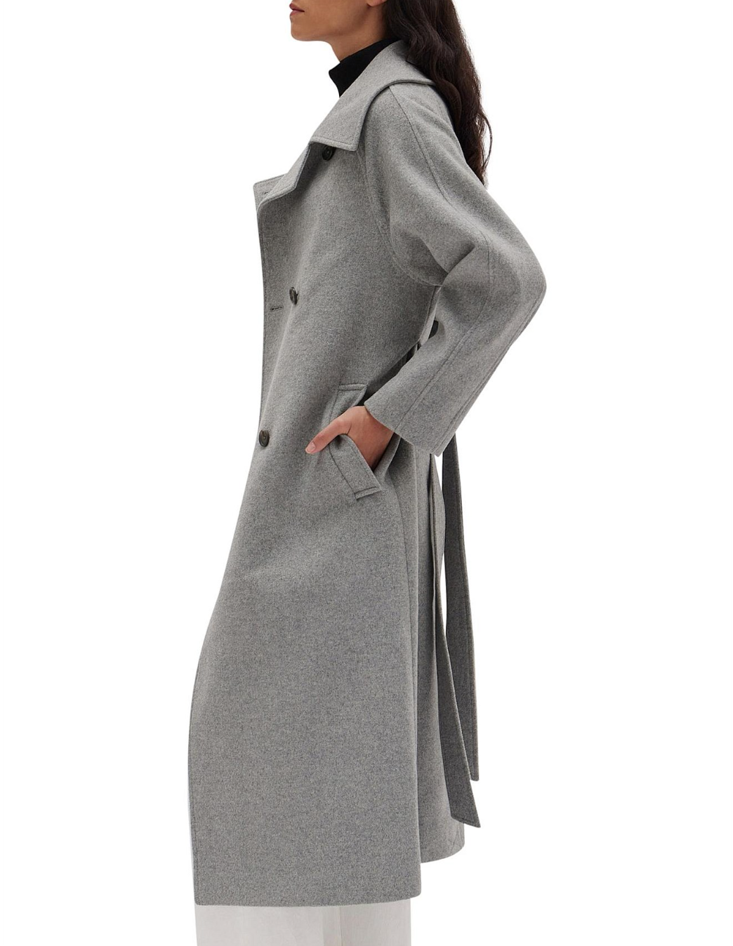 Cocoon Coat - Grey Marle