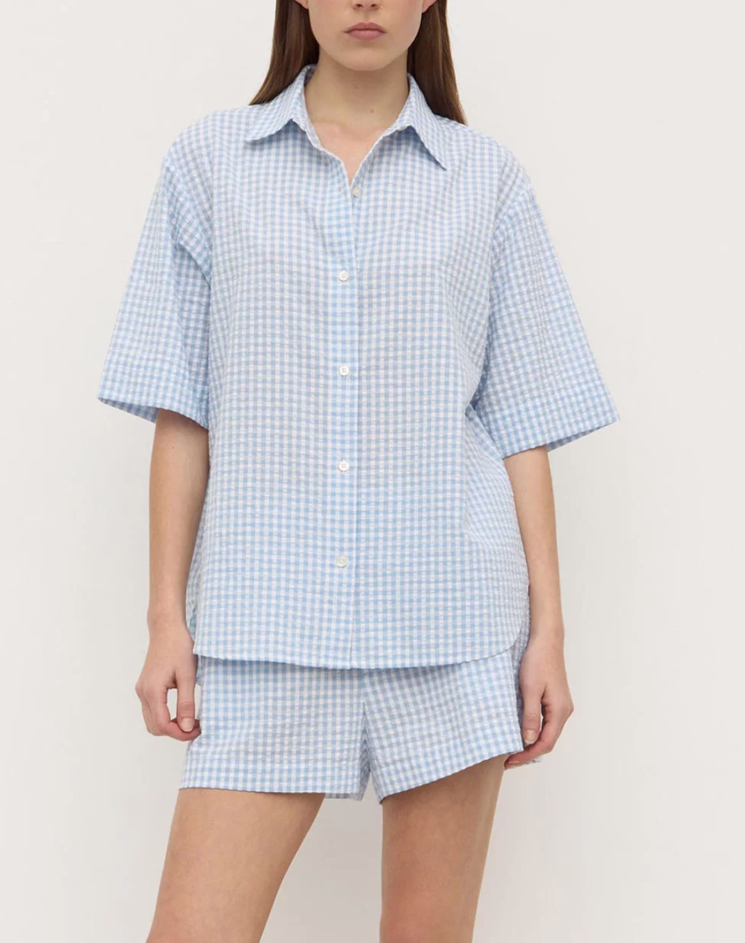 Ainslee SS Shirt - Blue Check