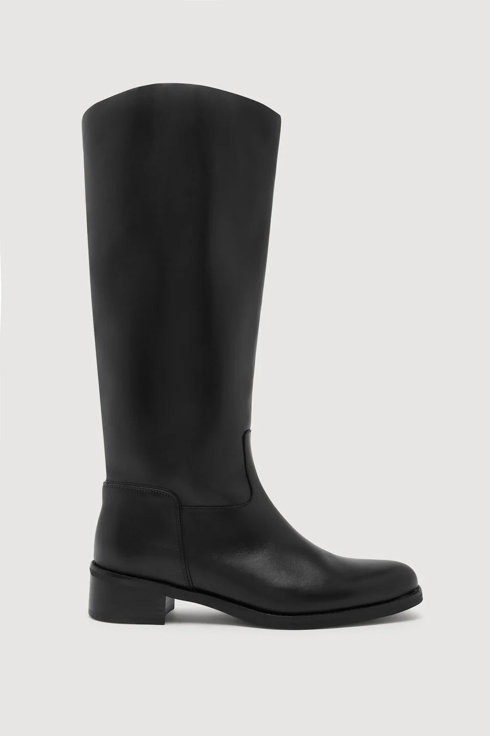 Stevie Leather Riding Boot - Black