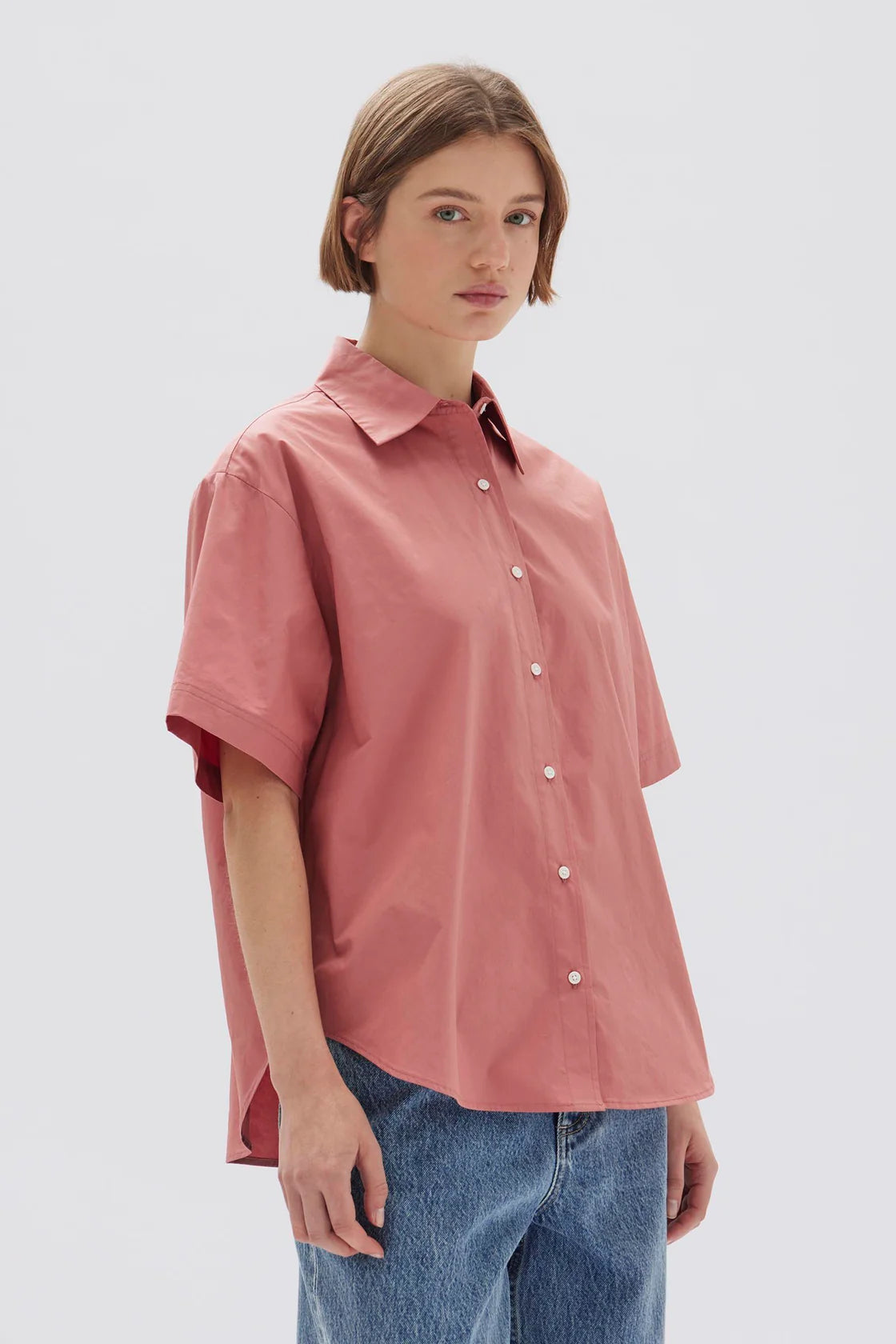 Tala Poplin Short Sleeve Shirt - Lotus