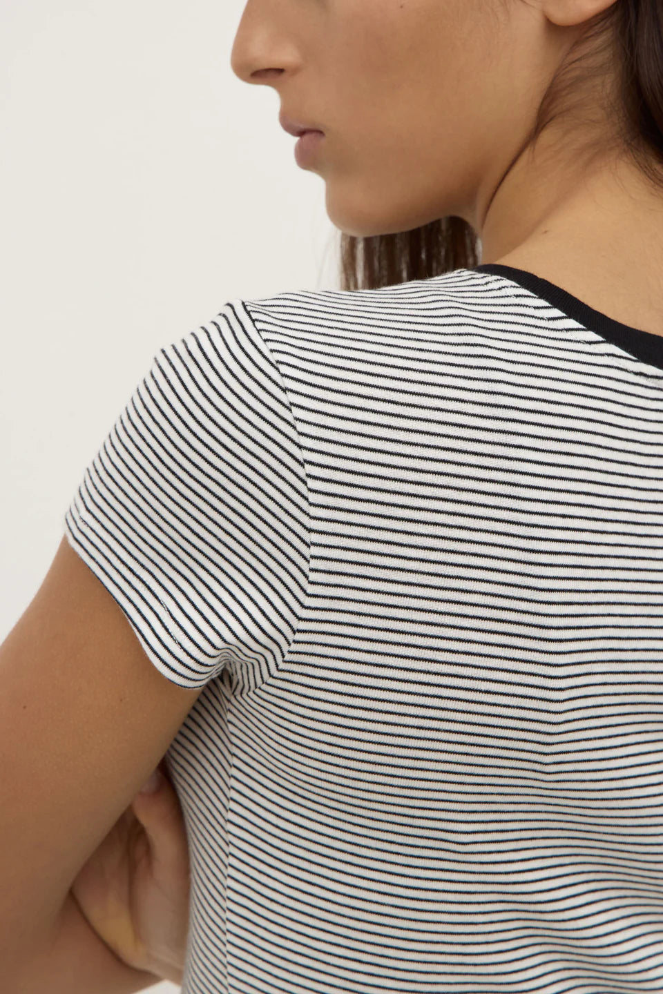 Thelma Stripe Tee - Black/White