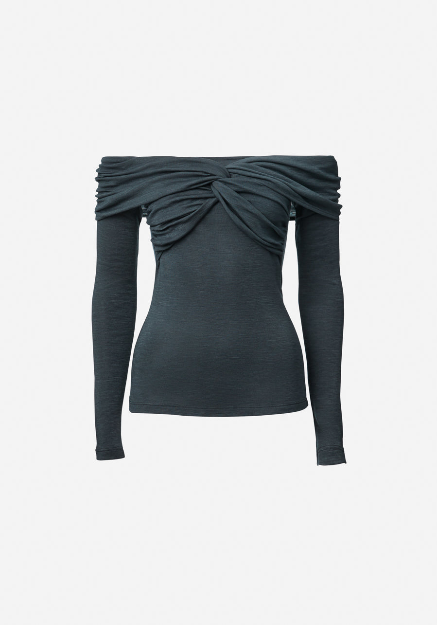 Titanic Merino Top - Asphalt