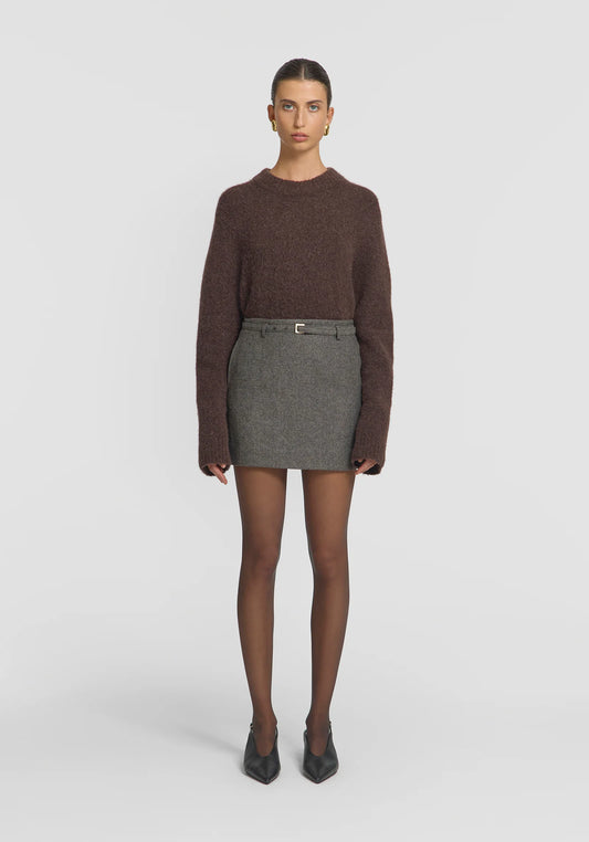 Sterling Skirt -Pebble Brown