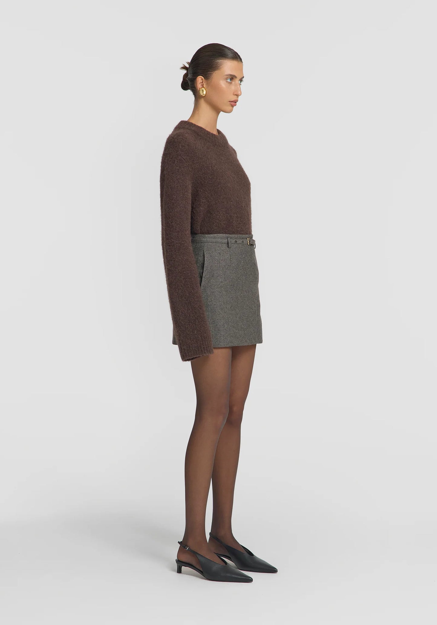 Sterling Skirt -Pebble Brown