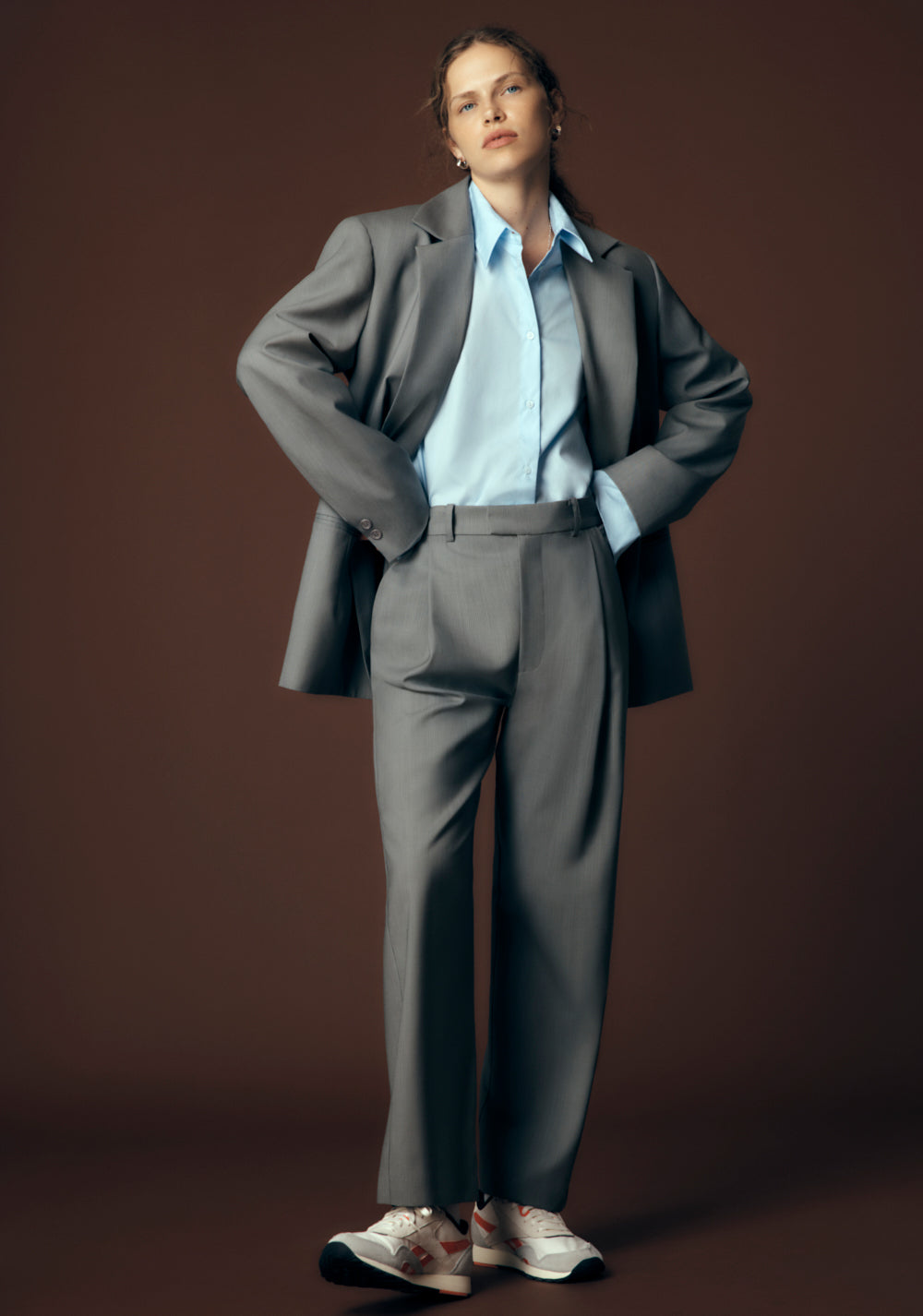 Brownlow Wool Trouser - Cambridge Stripe