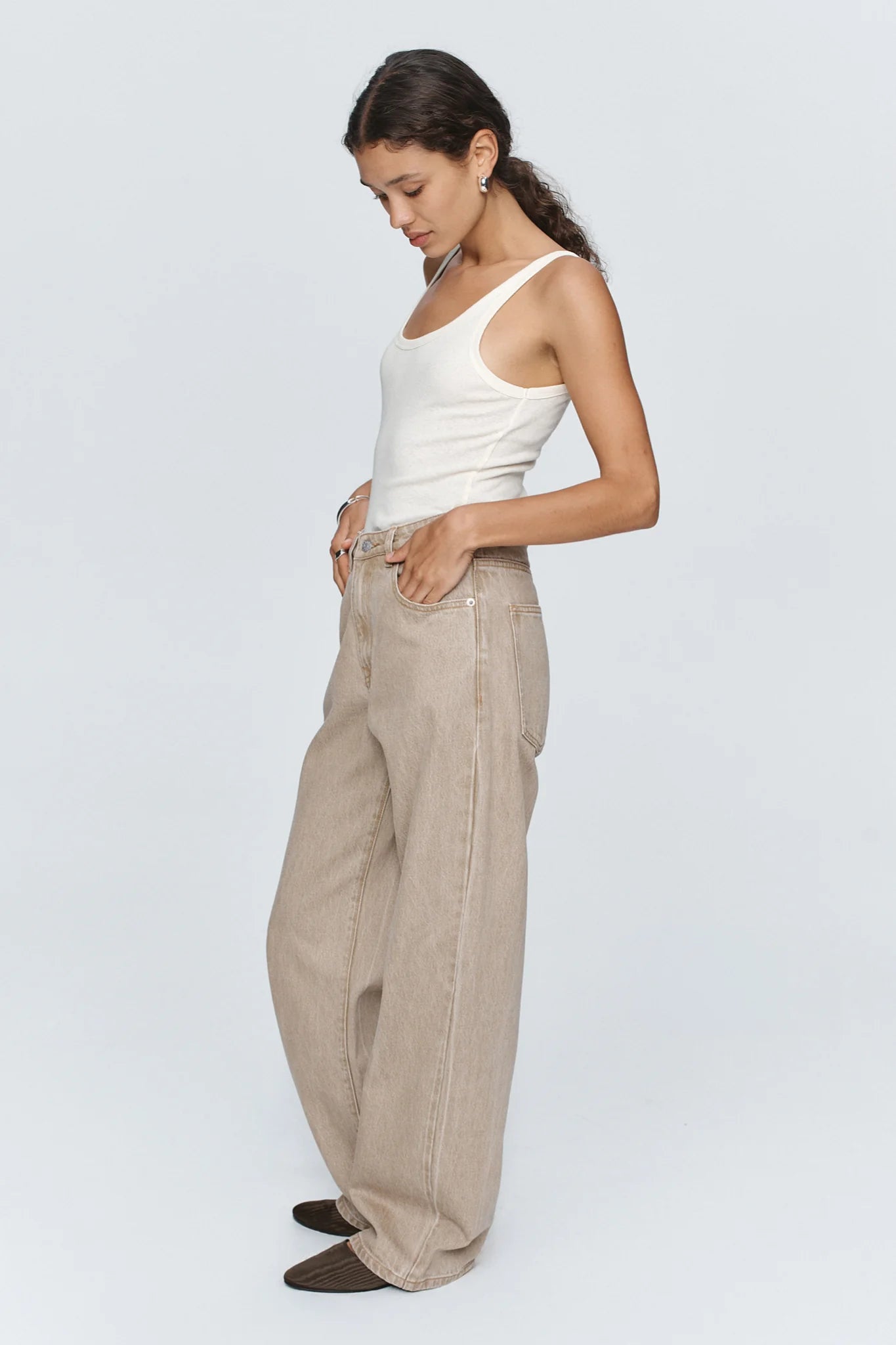 Wide Leg Jean - Chai
