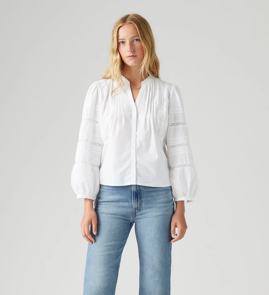 Mandy Long Sleeve Blouse - White