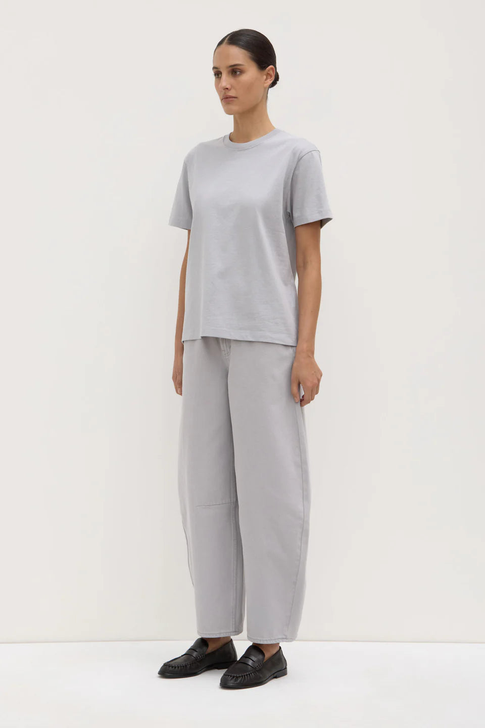 Womens Organic Base Tee - Light Grey