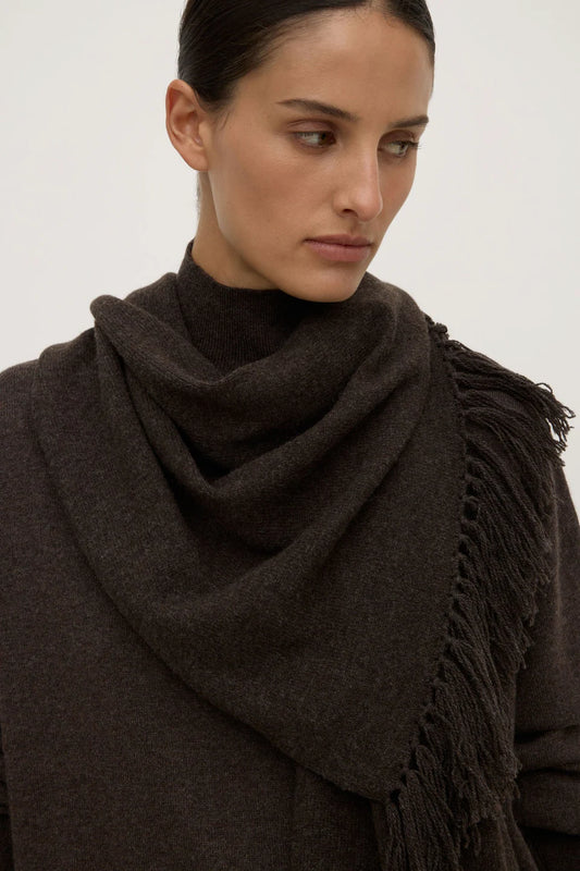 Wool Scarf - Ganache