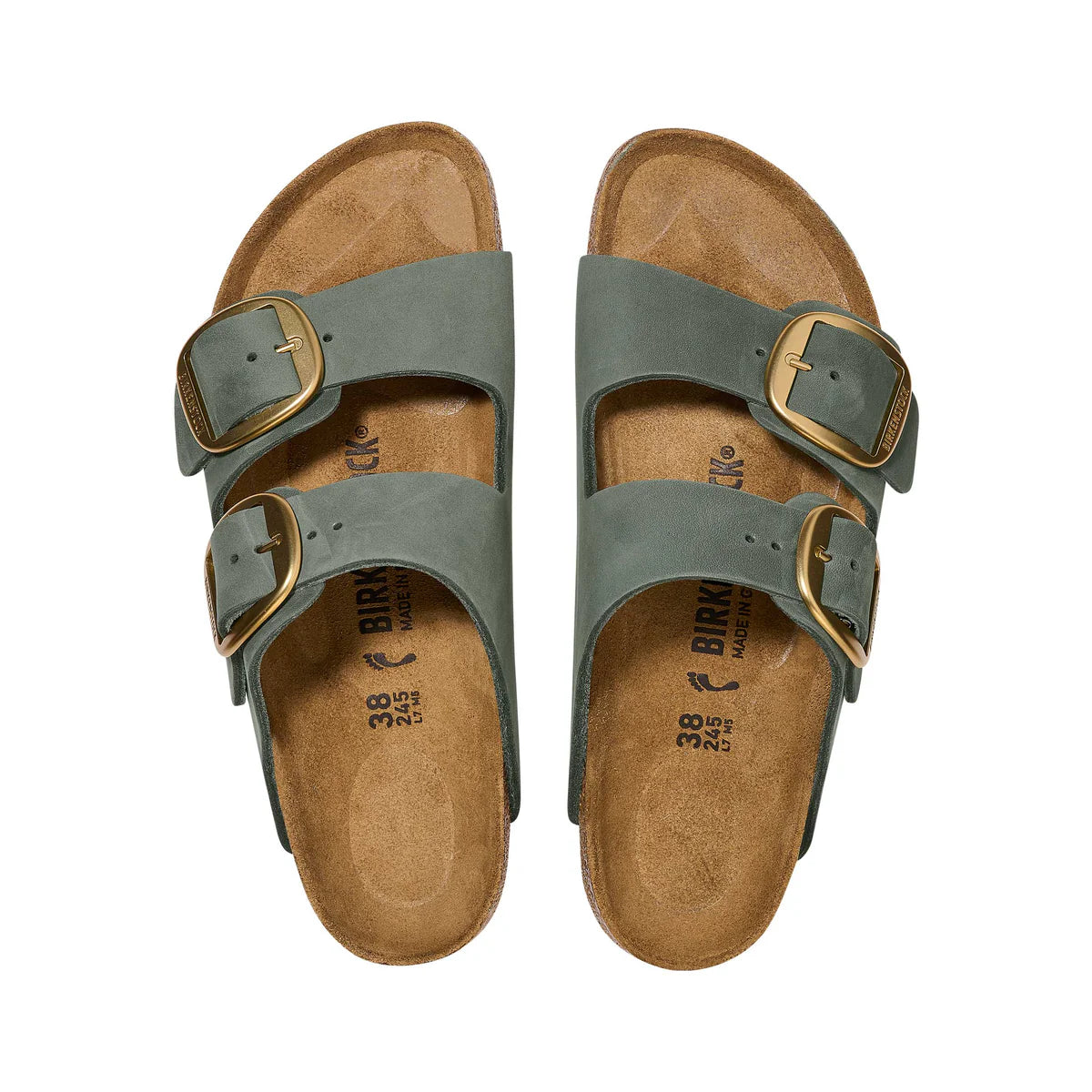 Arizona - Big Buckle - Thyme- Nubuck Leather - Regular