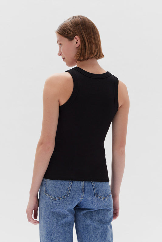 Miana Organic RIb Tank - True Black