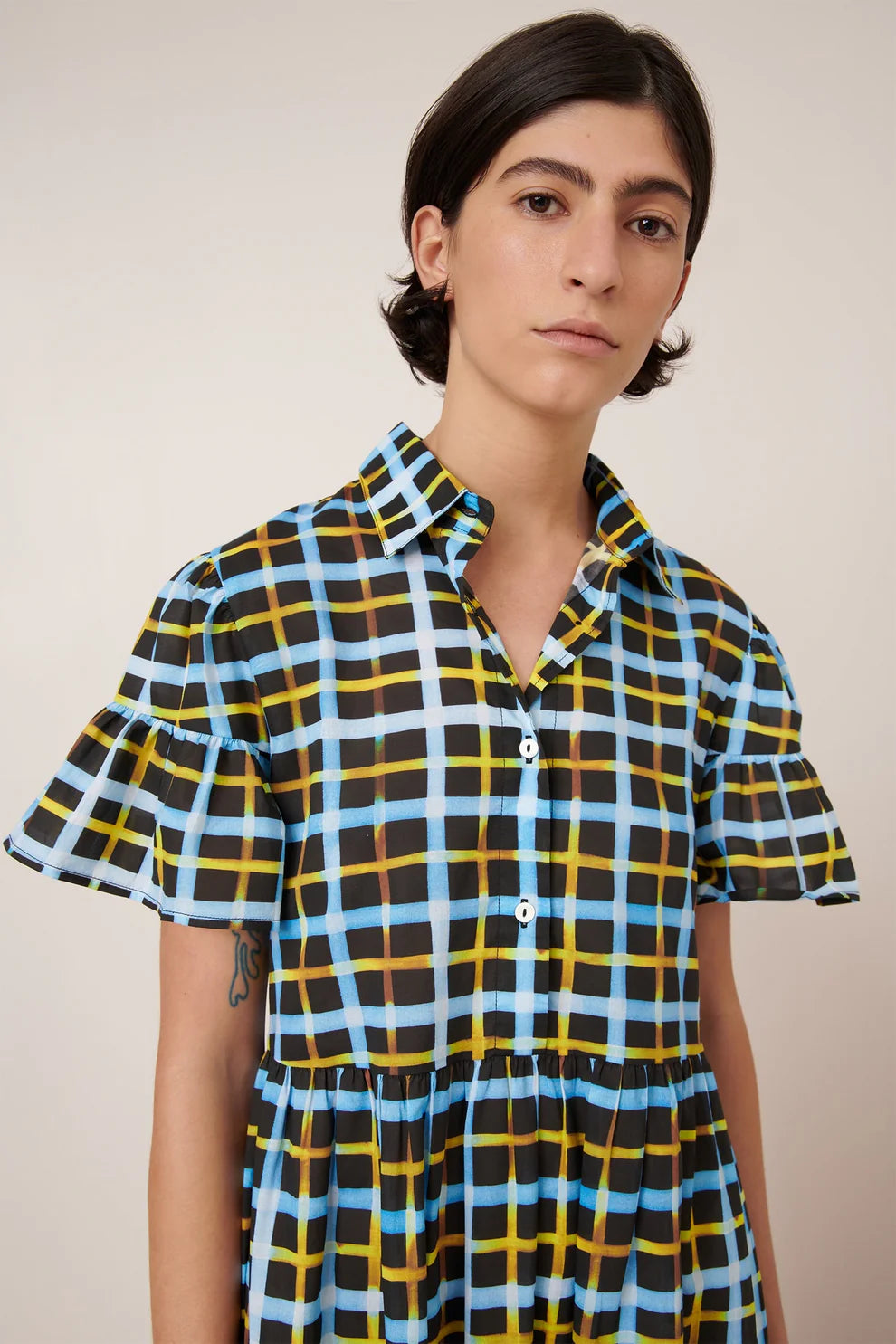 Impression Dress - Neon Tartan