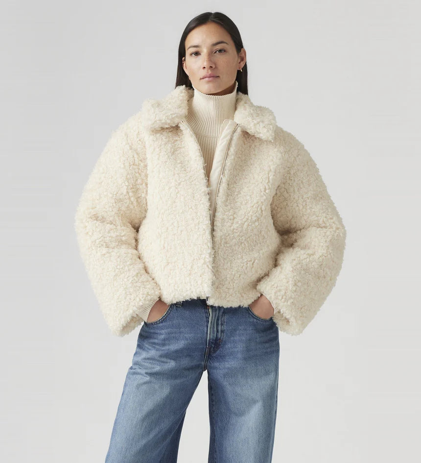 Kate Sherpa Jacket - White Swan