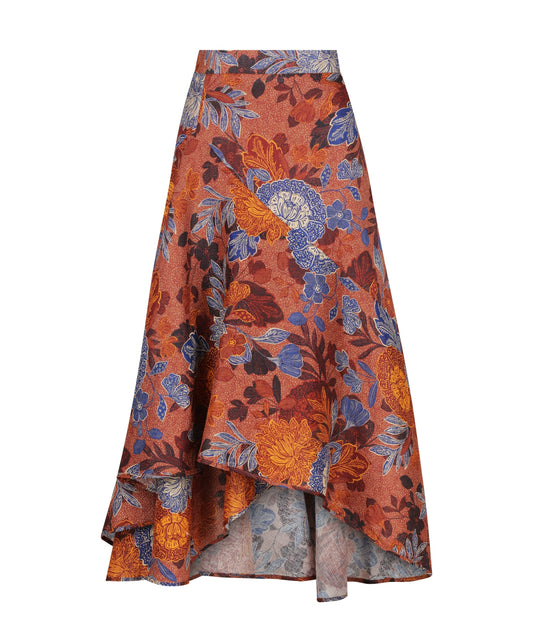 Lotus Linen Skirt - Print