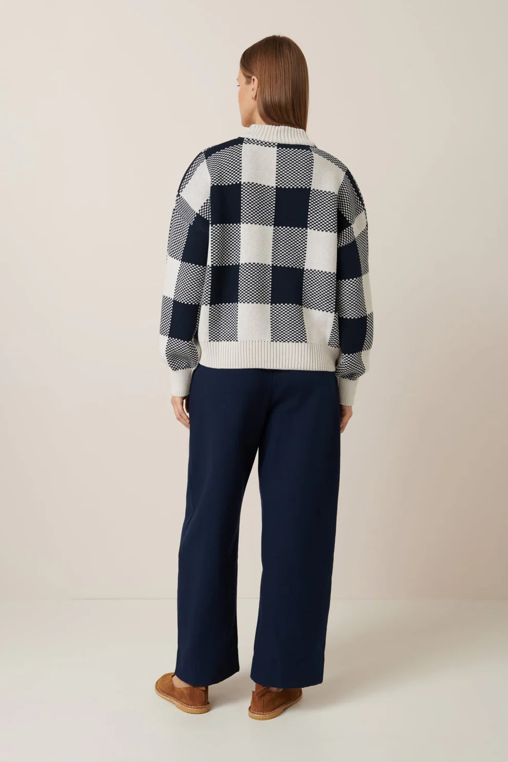 Otti Jumper - Navy Check