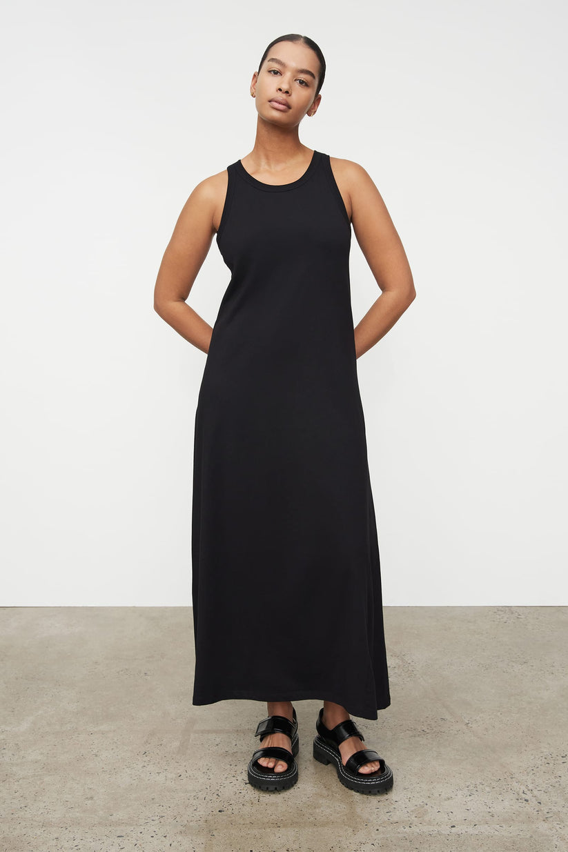 Racer Back Dress - Black