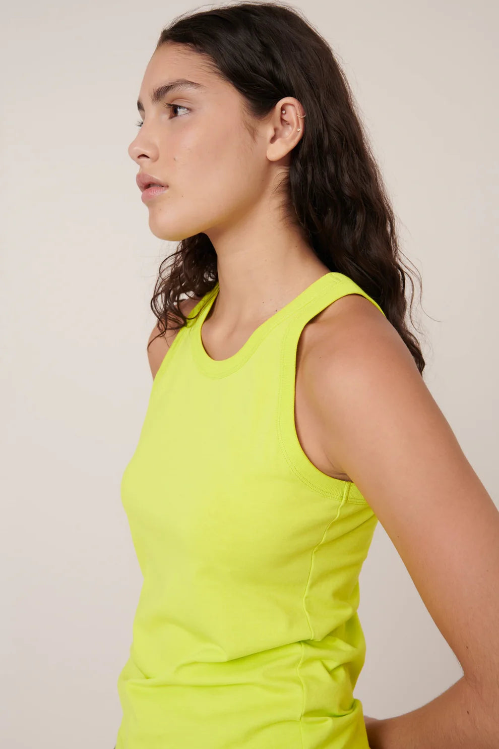 Racer Back Singlet - Fluro Yellow