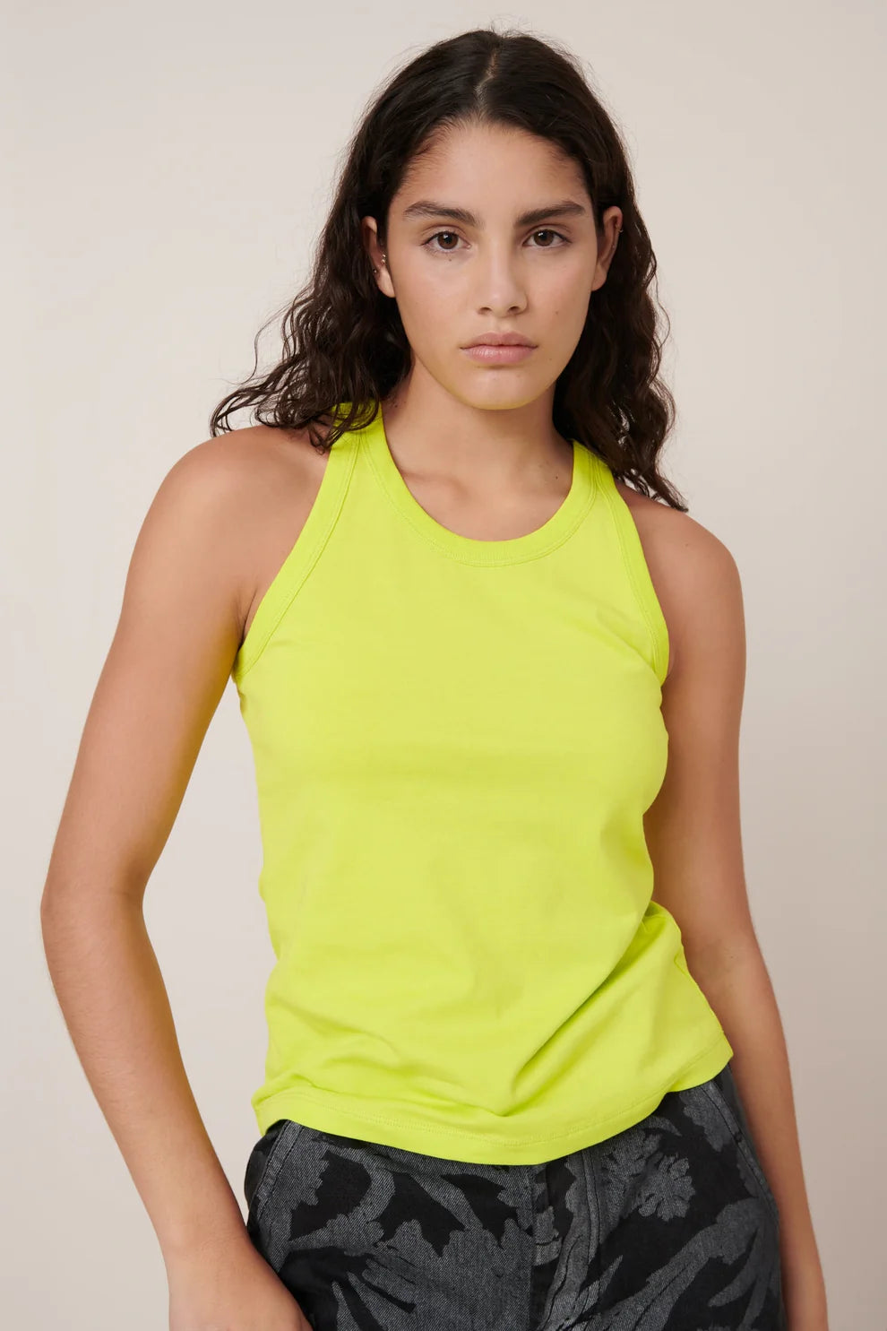 Racer Back Singlet - Fluro Yellow