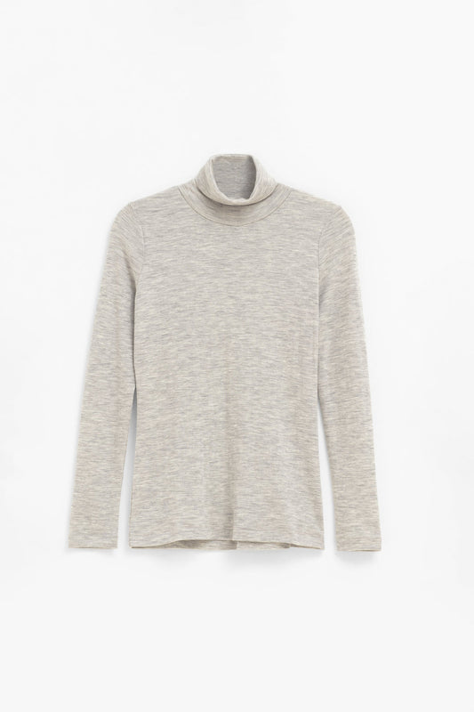 Merino Long Sleeve Skivvy - Grey