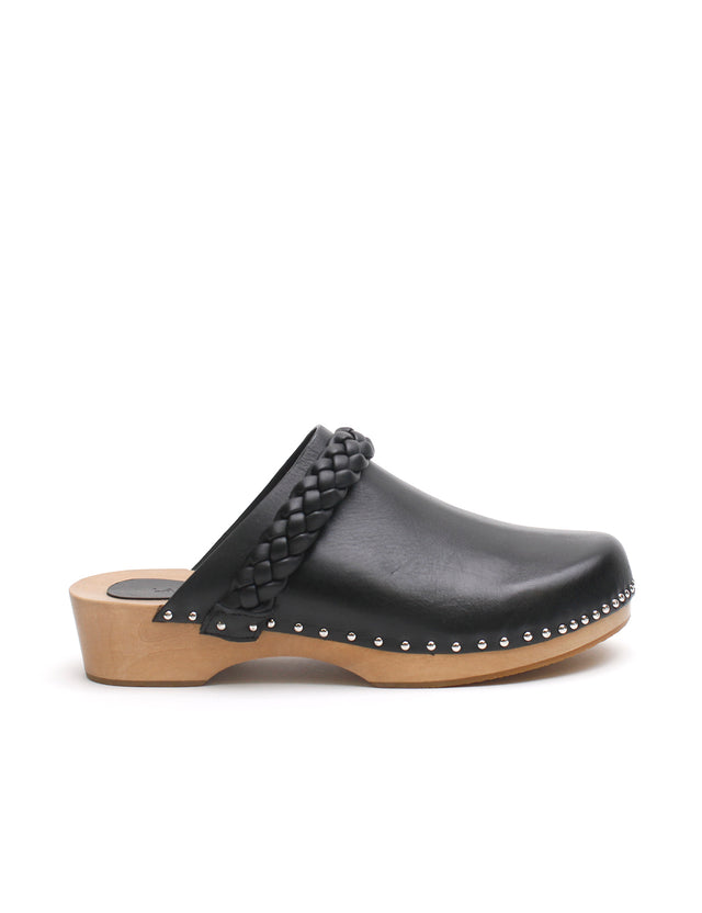 Anika Wooden Clog - Black