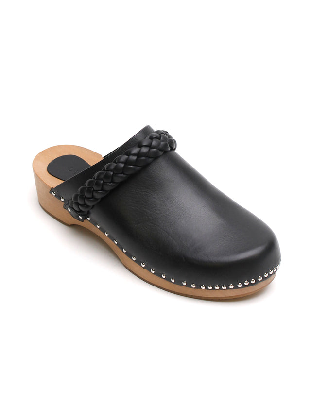 Anika Wooden Clog - Black