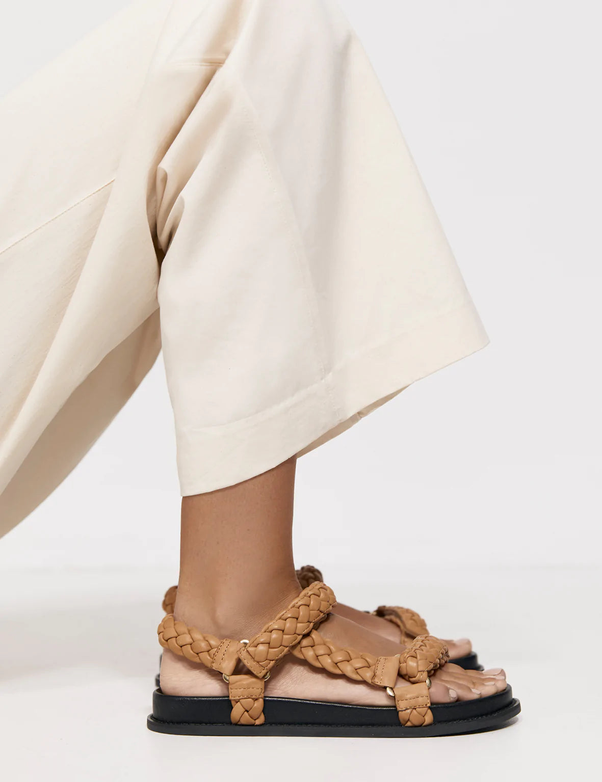 Elke Braided Sandal - Tan