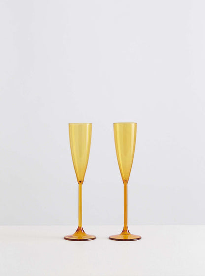 2 Champagne Flutes - Miel