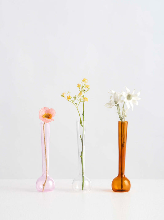 Margot Vase Trio - Pink/Amber/Clear