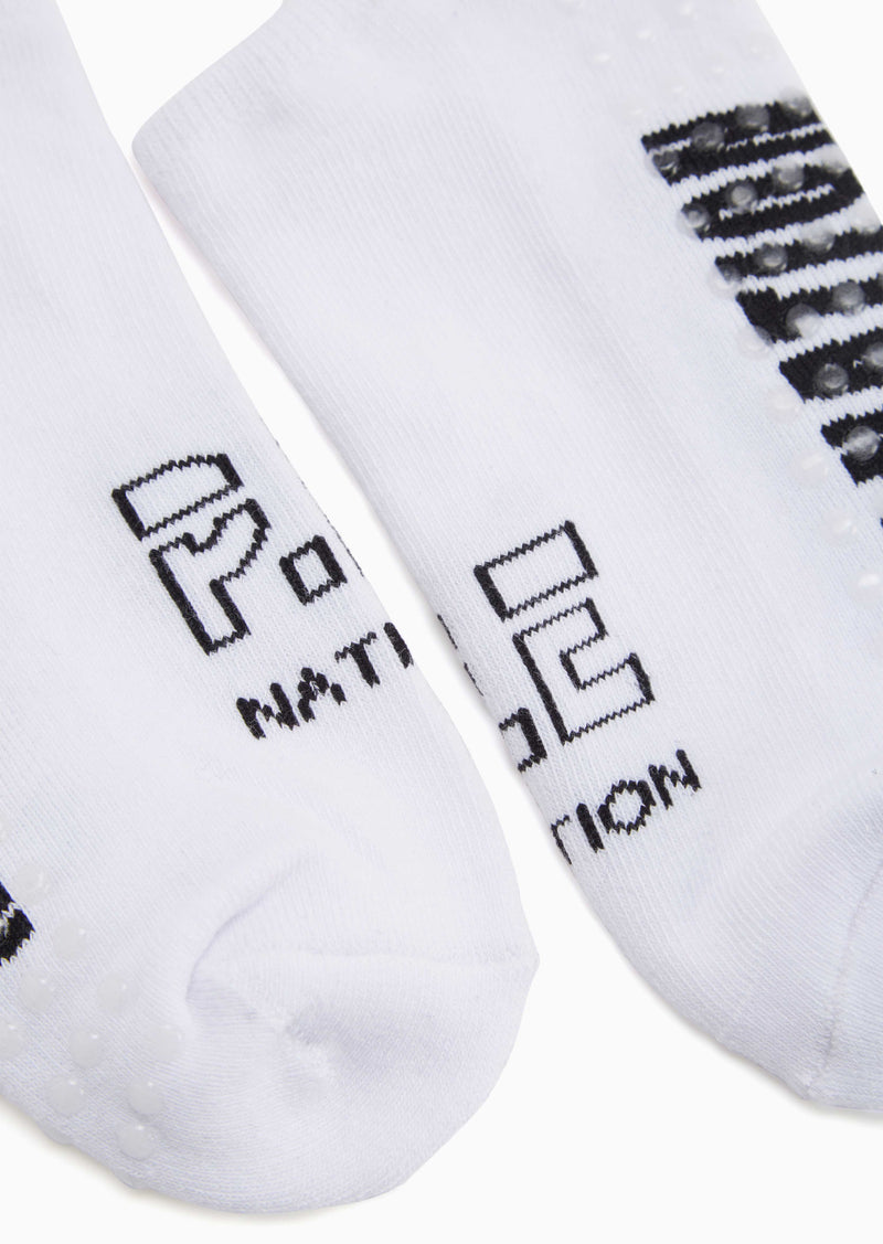 Post Season Ankle Sock - White Black