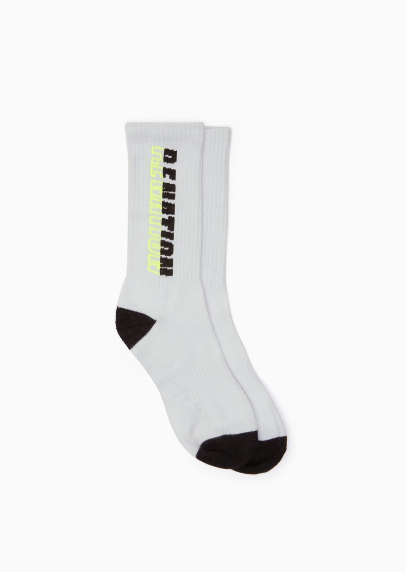 High Intensity Crew Sock - White