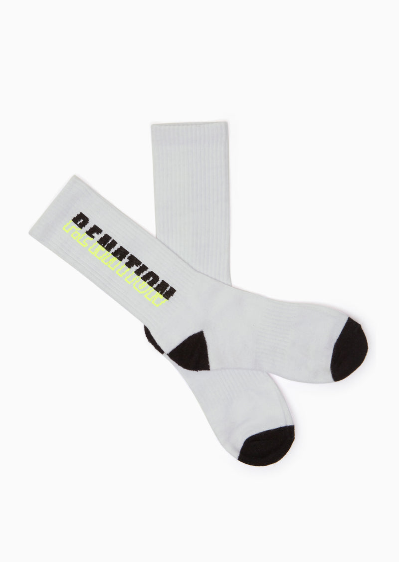 High Intensity Crew Sock - White