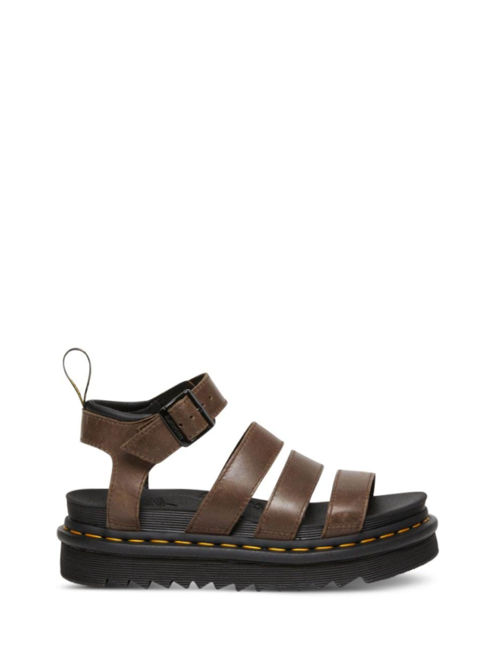 Blaire 3 Strap Sandal - Dark Brown Oily Illusion