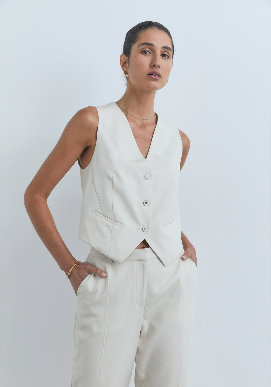 Strummer Vest - Bone