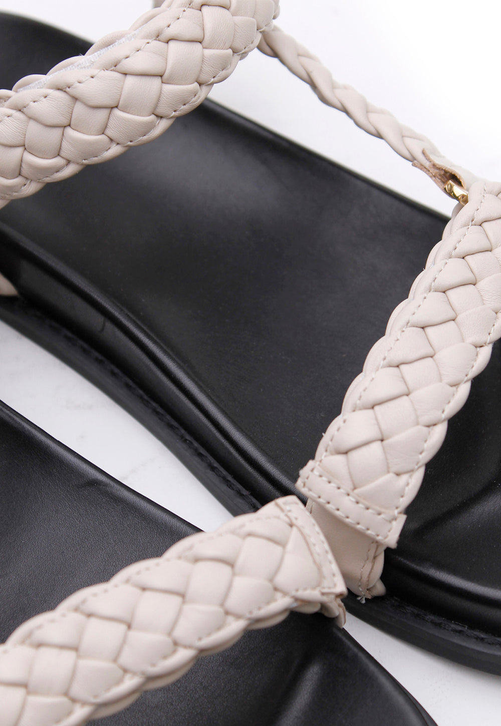 Elke Braided Sandal - Bone