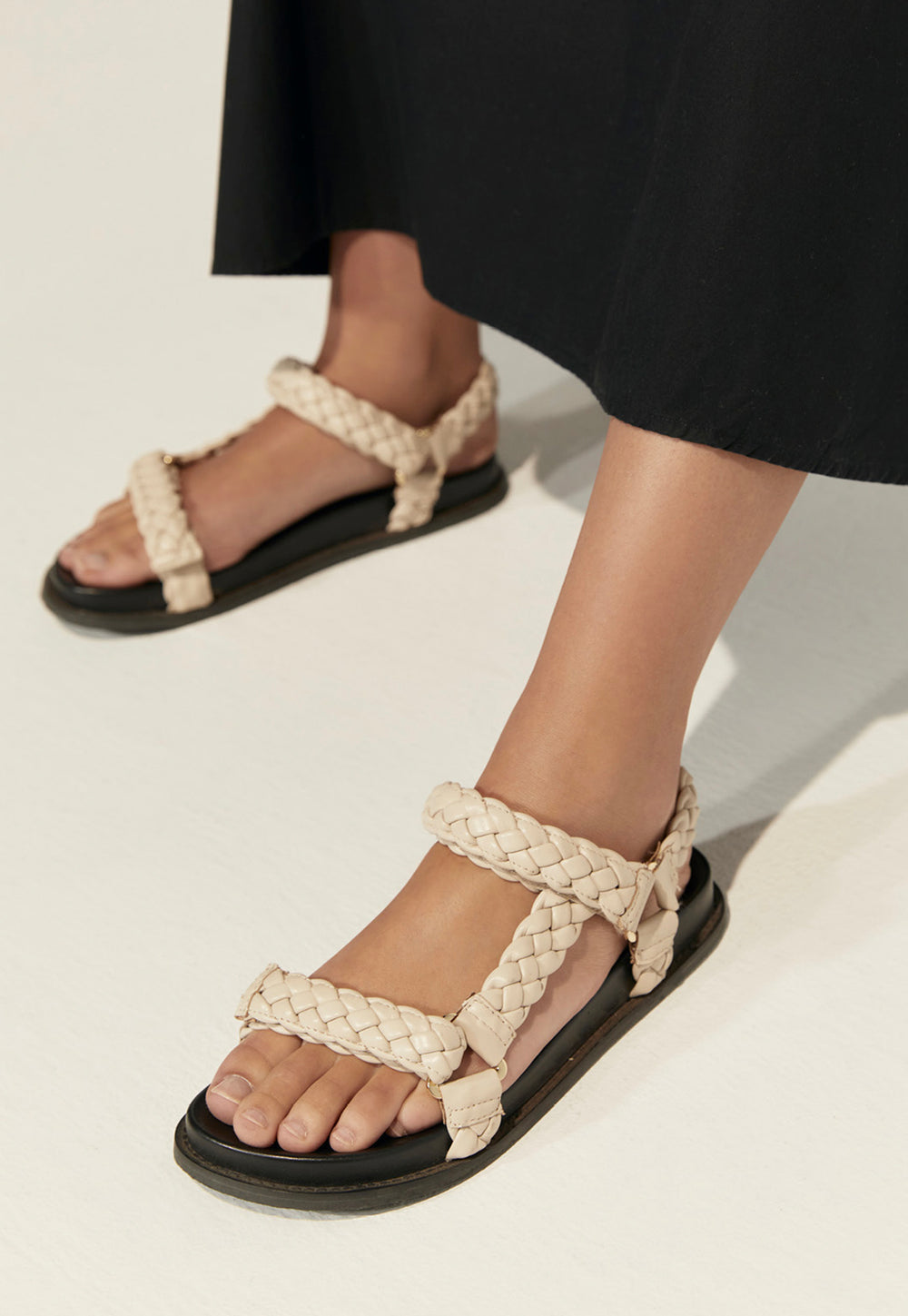 Elke Braided Sandal - Bone