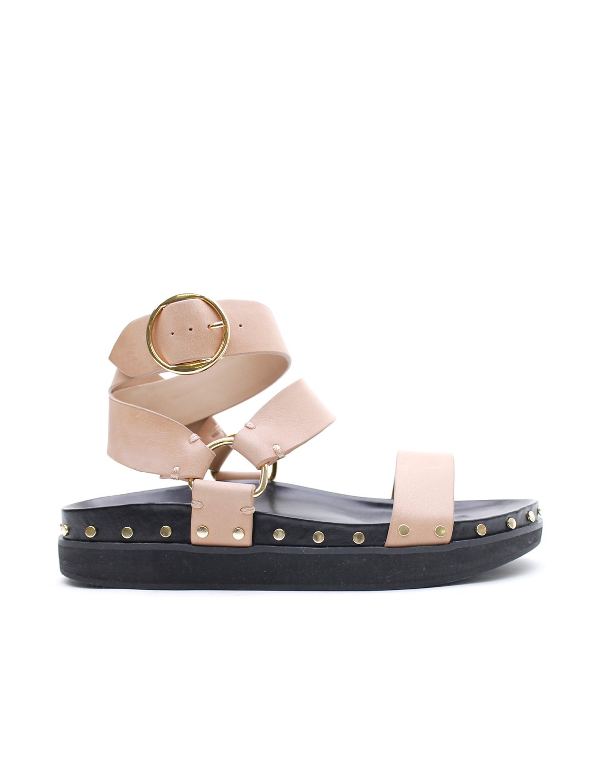 Studded Sandal - Nude