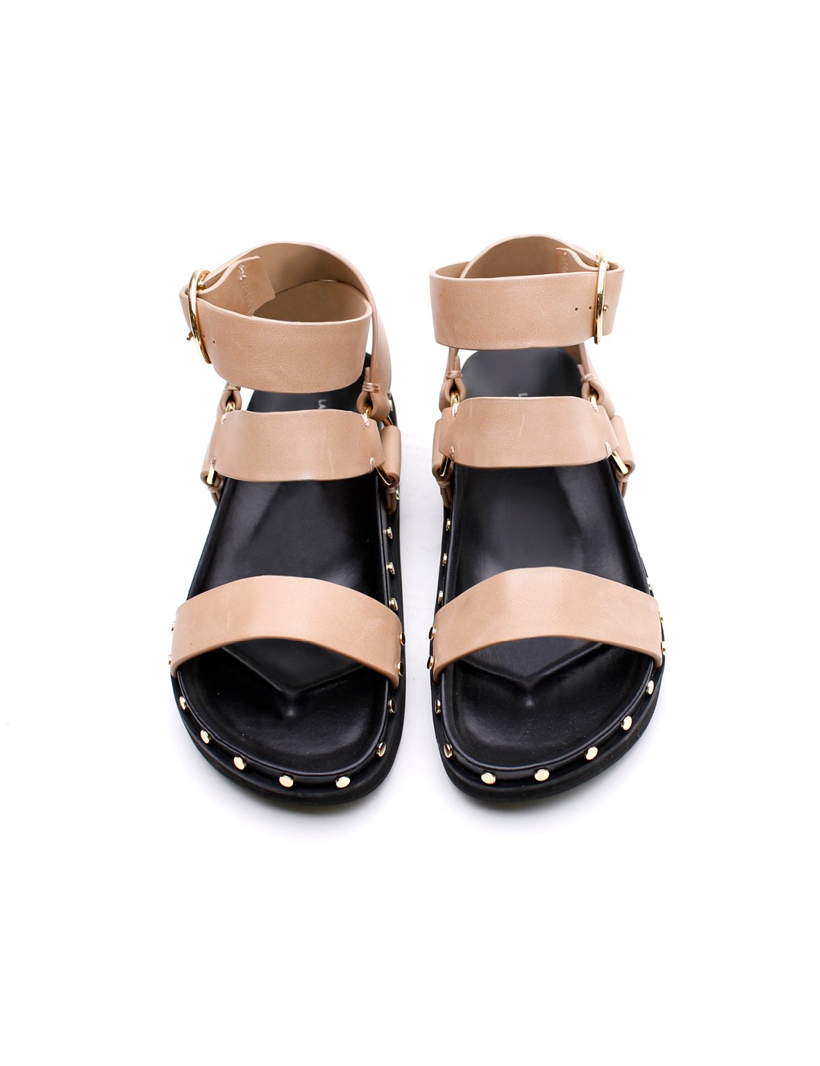 Studded Sandal - Nude