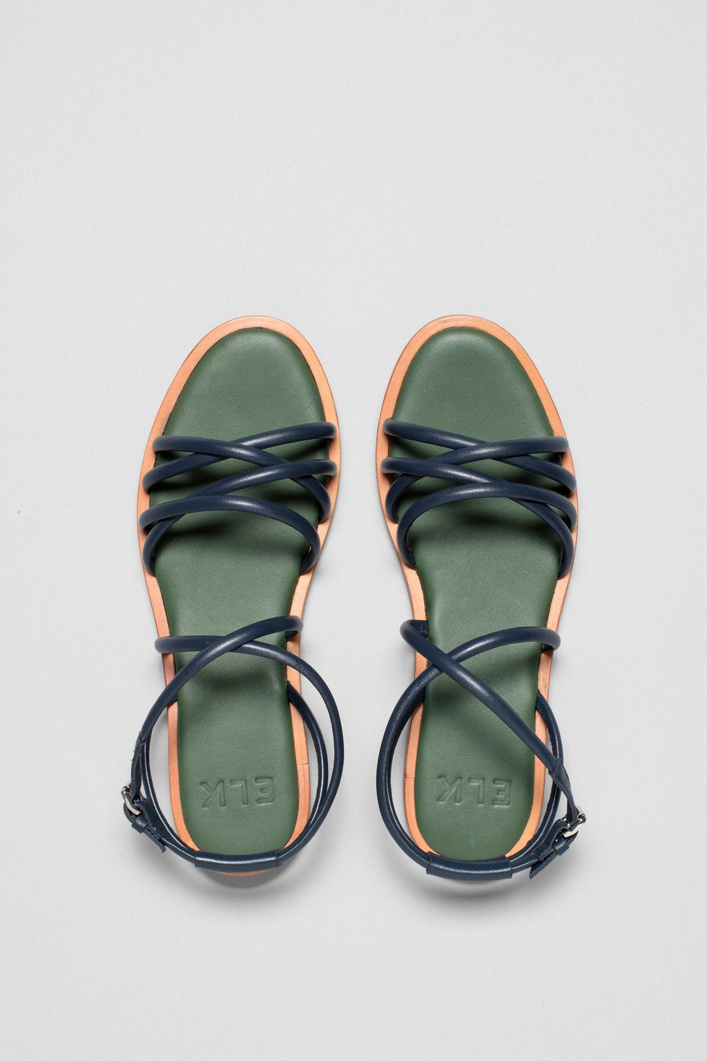 Peder Sandal - Navy/Green