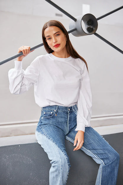 Baxter - Long Sleeve Top - White