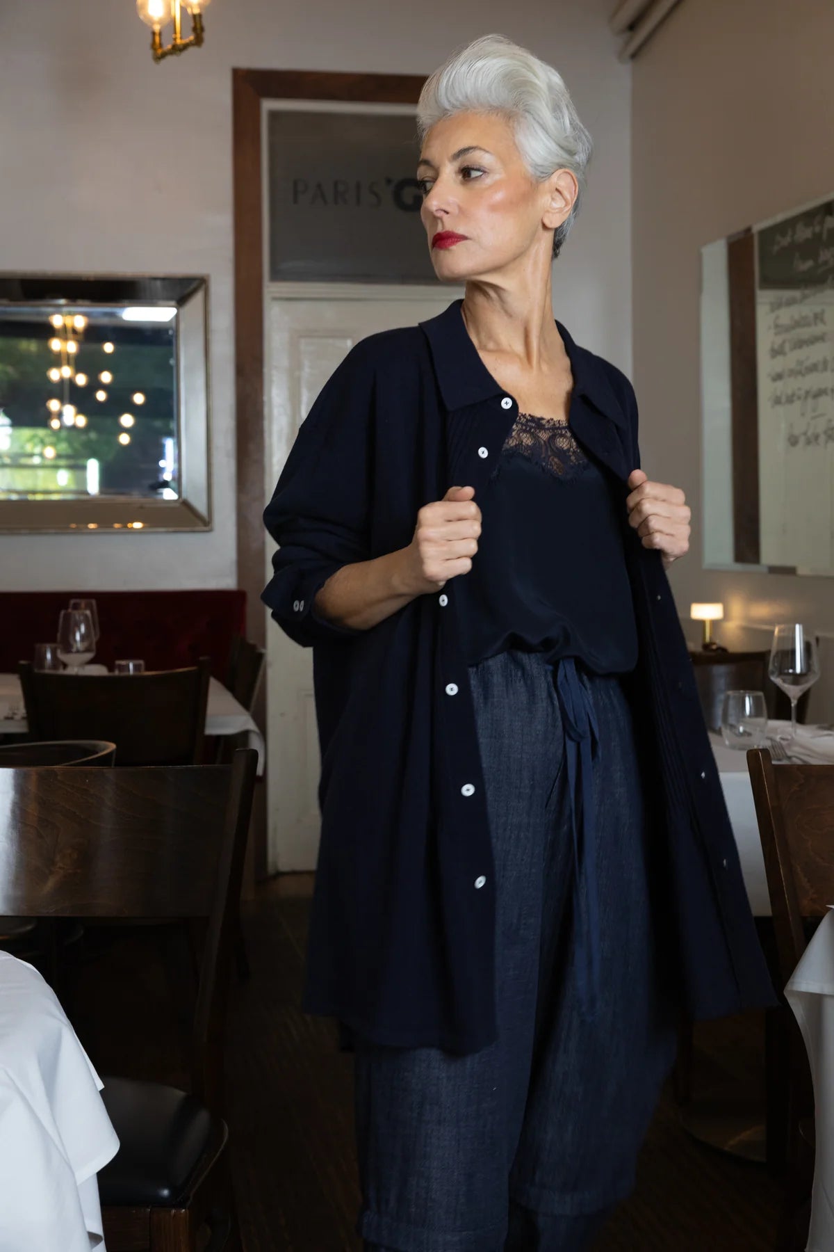 Tuxe Cardigan - Navy