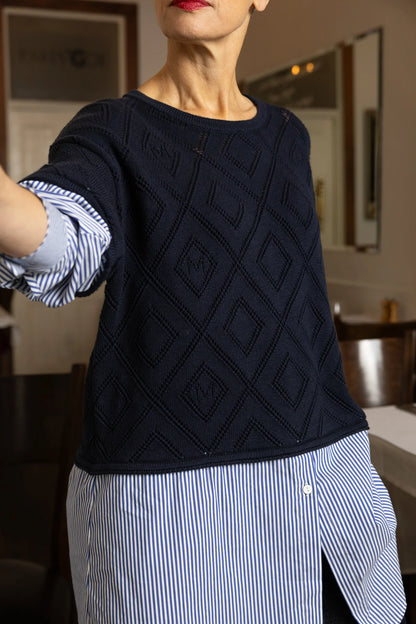 Rigger Knit Shirt - Navy