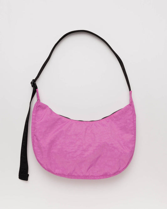 Medium Nylon Crescent Bag - Extra Pink