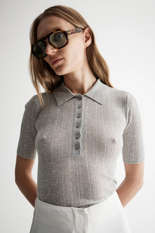 Kona Knit Top - Light Grey