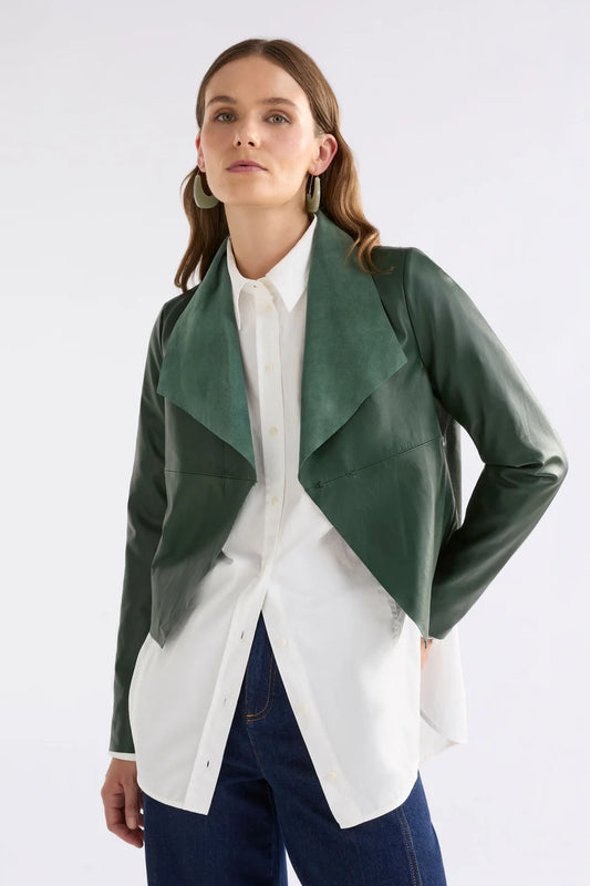 Fine Leather Jacket - Milan Green