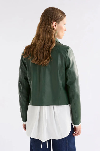 Fine Leather Jacket - Milan Green